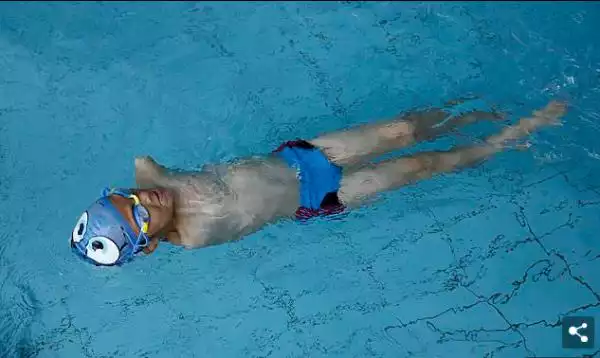 6-year-old Boy Born Without Arms Becomes Swimming Champion (Photos)